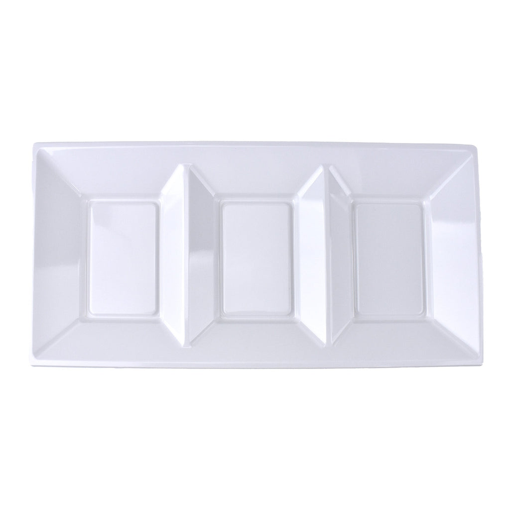 Three Section Snack Tray, 15-Inch, 2-Count