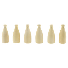 Wooden Craft Milk Bottle Miniatures