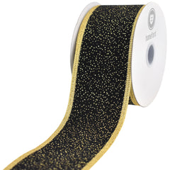 Christmas Sparkle Velvet Wired Ribbon, 10-yard