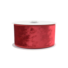 Christmas Satin-Backed Lush Velvet Wired Ribbon, 10-yard