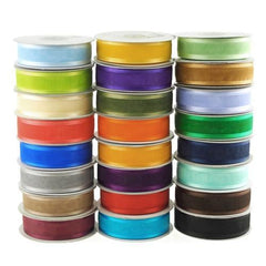 Satin-Edge Sheer Organza Ribbon, 7/8-Inch, 25-Yard