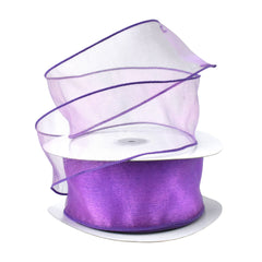 Sheer Organza Wired Ribbon, 2-1/2-inch, 50-yard