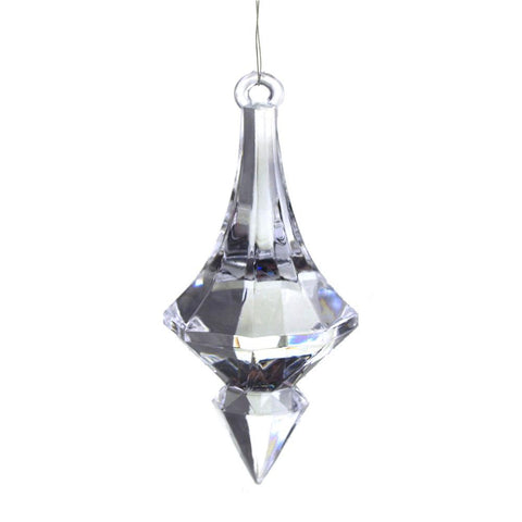 Chandelier Hanging Crystals, Prism Faceted, Clear, 2-1/2-Inch, 18-Piece
