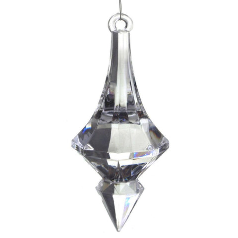 Chandelier Hanging Crystals, Prism Faceted, Clear, 3-1/2-Inch, 7-Piece