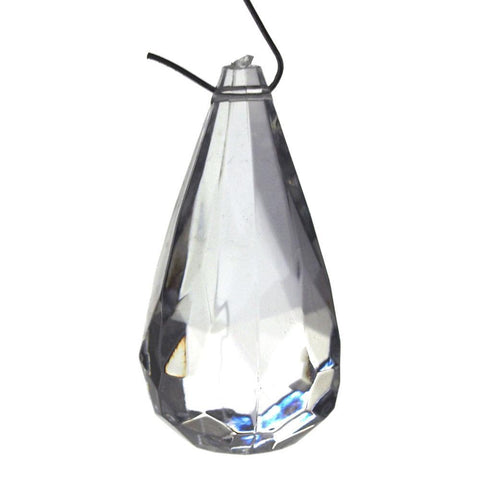 Acrylic Raindrop Crystal Hanging Decor, Clear, 1-3/4-Inch, 31-Piece