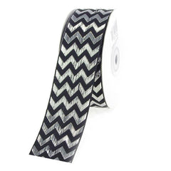 Chevron Ribbon Metallic Shine, 1-1/2-Inch, 25 Yards