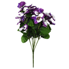 Artificial Pansy Bush, 17-inch