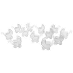 Acrylic Plastic Stroller Baby Shower Favors, 2-3/4-Inch, 12-Count