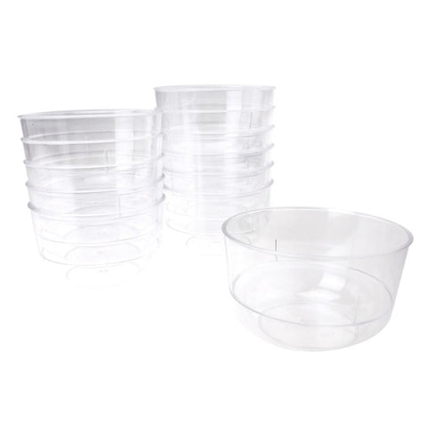 Clear Mini Round Plastic Appetizer Dessert Bowls, 3-Inch x 2-Inch, 12-Count