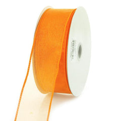 Sheer Chiffon Ribbon Wired Edge, 1-1/2-inch, 25-yard