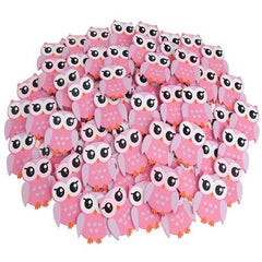 Small Owl Animal Wooden Baby Favors, 1-1/4-inch