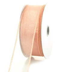 Sheer Chiffon Ribbon Wired Edge, 1-1/2-inch, 25-yard