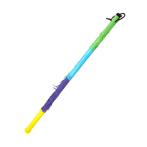 Colorful Paper Fringe Pinata Stick with Hand Tie, Multi-Color, 26-1/2-Inch