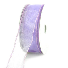 Sheer Chiffon Ribbon Wired Edge, 1-1/2-inch, 25-yard