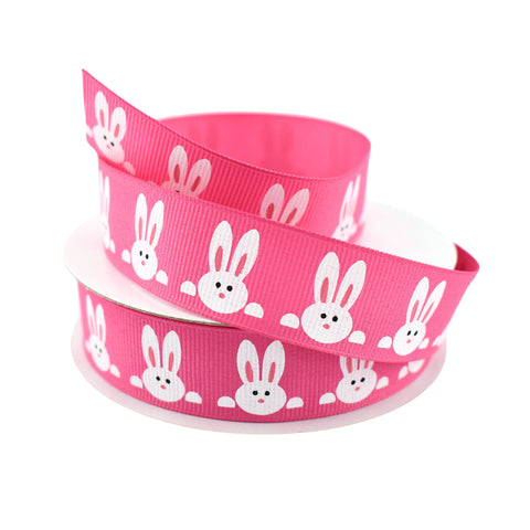 Peeking Easter Bunnies Grosgrain Ribbon, 7/8-inch, 10-yard