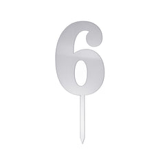 Metallic Acrylic Cake Topper Numbers, 4-1/2-inch