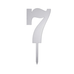 Metallic Acrylic Cake Topper Numbers, 4-1/2-inch