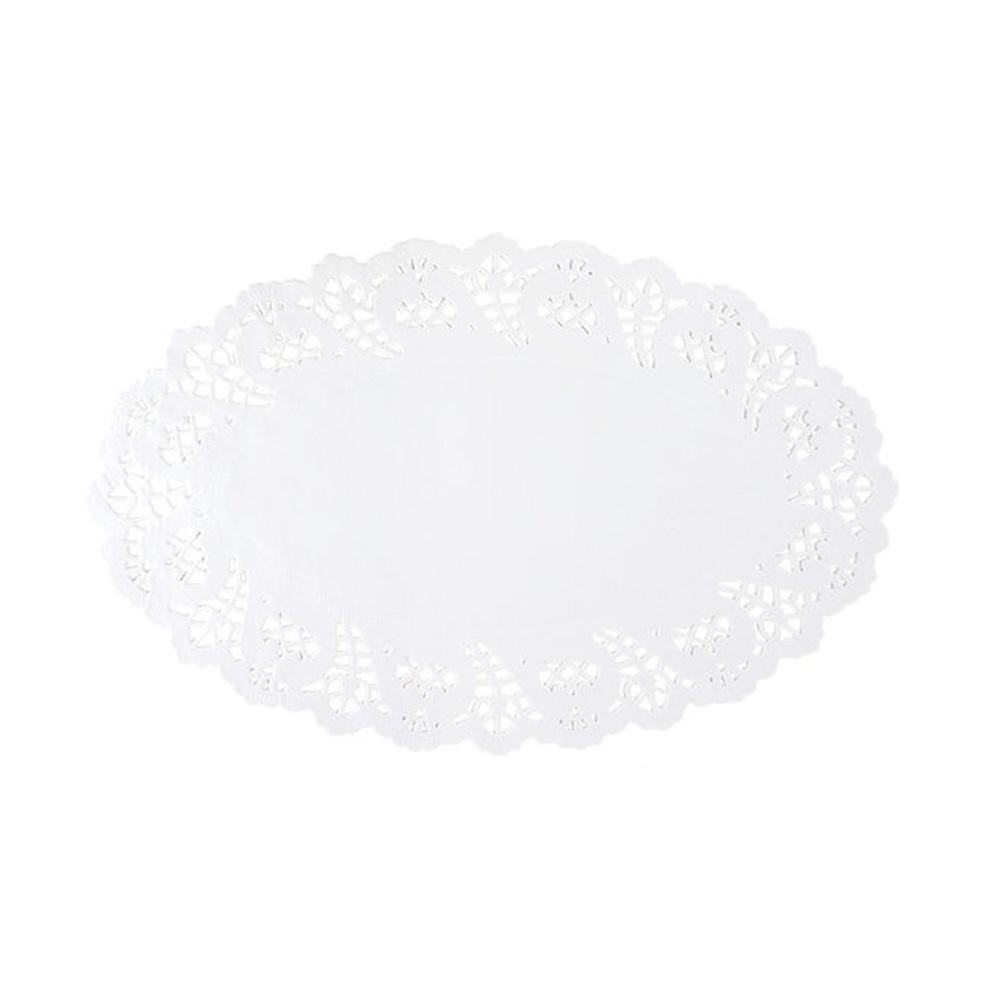 Oval Lace Doilies, White, 9-Inch, 20-Count