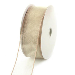 Sheer Chiffon Ribbon Wired Edge, 1-1/2-inch, 25-yard