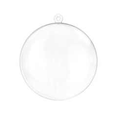 Fillable Plastic Clear Oval Ornament, 12-Count