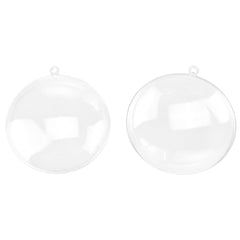 Fillable Plastic Clear Oval Ornament, 12-Count