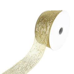 Decorative Metallic Mesh Ribbon, 2-1/2-Inch, 25-Yard