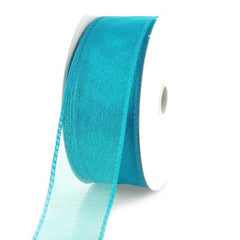 Sheer Chiffon Ribbon Wired Edge, 1-1/2-inch, 25-yard