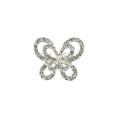 Butterfly Charm Pin Accents, 1-Inch, 6-Count - Silver