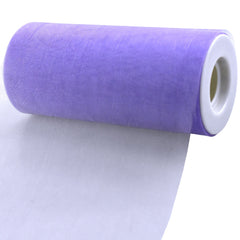Sheer Organza Solid Color Tulle Roll, 6-inch, 25-yard