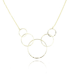 Circles Geometric Pattern Necklace, 23-Inch