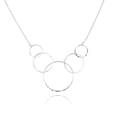 Circles Geometric Pattern Necklace, 23-Inch