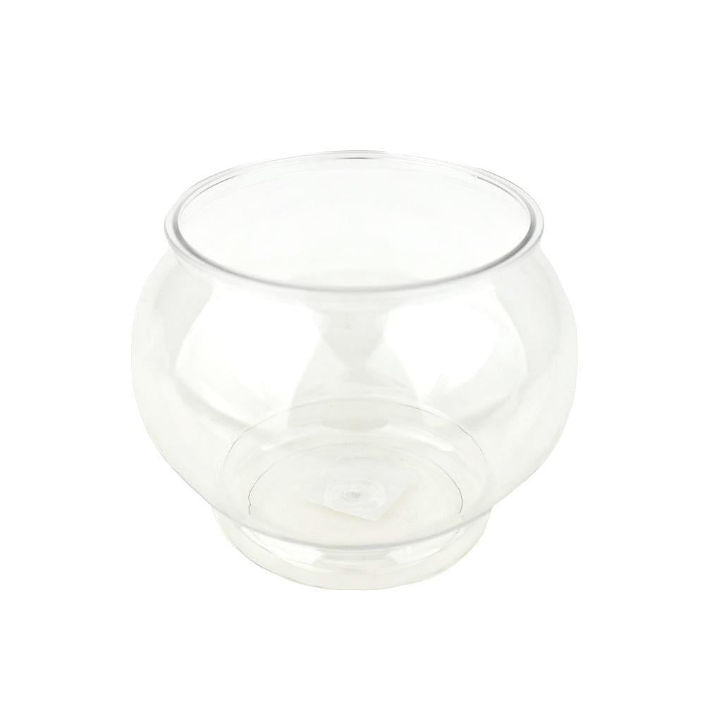 Plastic Fish Bowl Container, Clear, 4-1/2-Inch