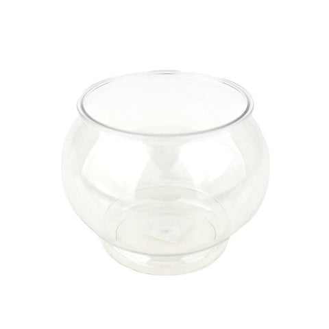 Plastic Fish Bowl Container, Clear, 4-1/2-Inch