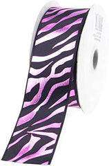 Zebra Stripe Metallic Satin Ribbon, 1-1/2-inch, 10-yard