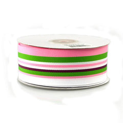 Rainbow Striped Grosgrain Ribbon, 1-1/2-Inch, 25 Yards