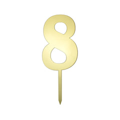 Metallic Acrylic Cake Topper Numbers, 4-1/2-inch