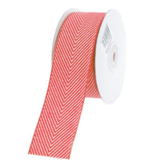 Chevron Herringbone Cotton Ribbon, 1-1/2-Inch, 10 Yards