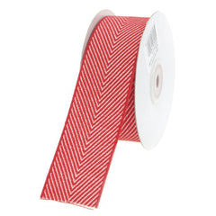 Chevron Herringbone Cotton Ribbon, 1-1/2-Inch, 10 Yards