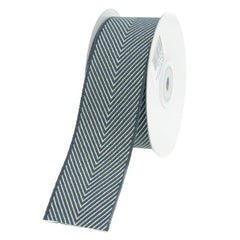 Chevron Herringbone Cotton Ribbon, 1-1/2-Inch, 10 Yards