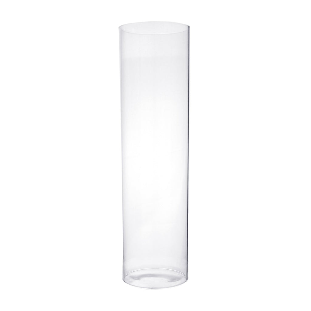Clear Hurricane Candle Holder Glass Vase, 14-Inch x 3-Inch, 12-Count