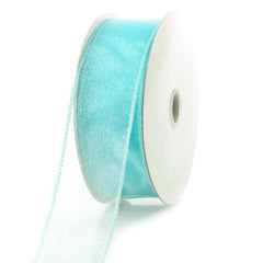 Sheer Chiffon Ribbon Wired Edge, 1-1/2-inch, 25-yard