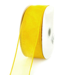 Sheer Chiffon Ribbon Wired Edge, 1-1/2-inch, 25-yard