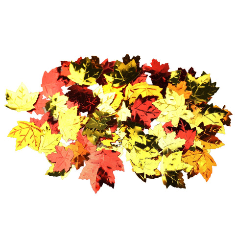 Metallic Fall Maple Leaf Confetti, 1/2-Ounce