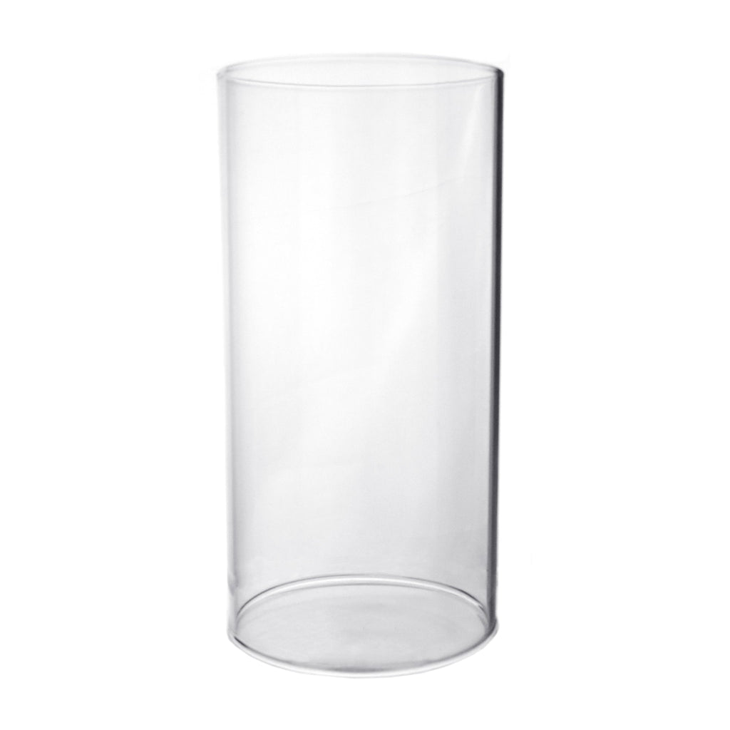 Clear Hurricane Candle Holder Glass Vase, 8-Inch x 4-Inch, 24-Count