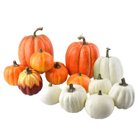 Artificial Pumpkin Home Decor, Assorted Sizes, 7-Piece