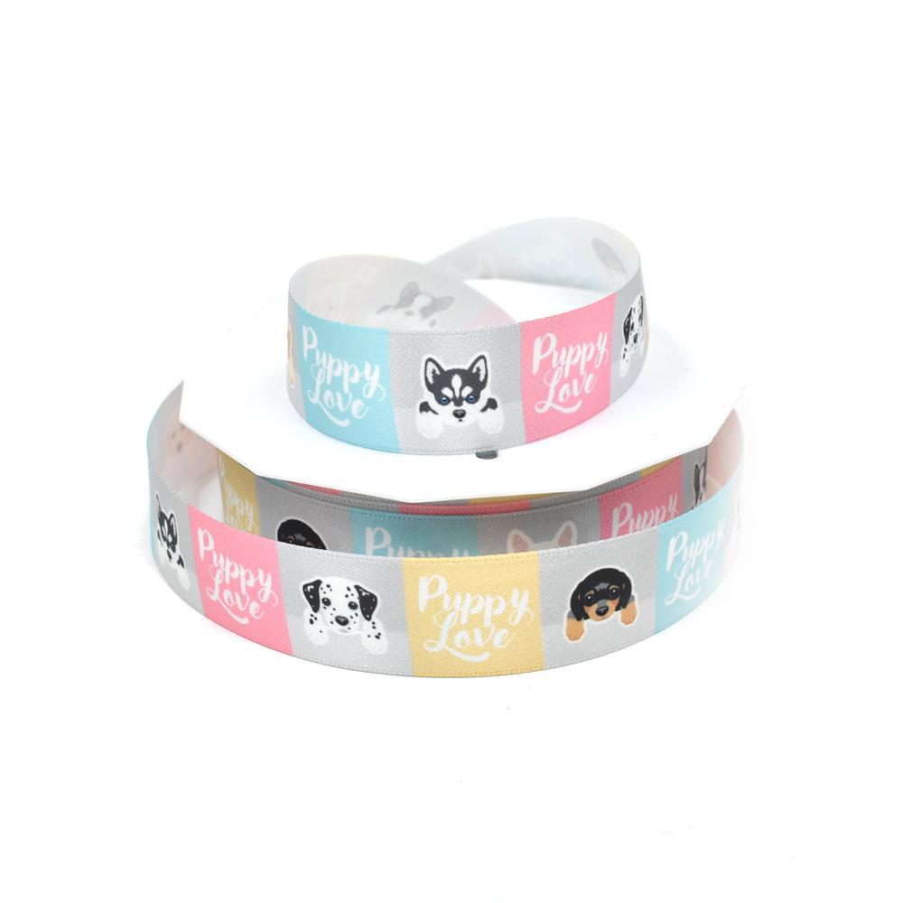 Puppy Love Precious Pets Satin Ribbon, 7/8-Inch, 20-Yard