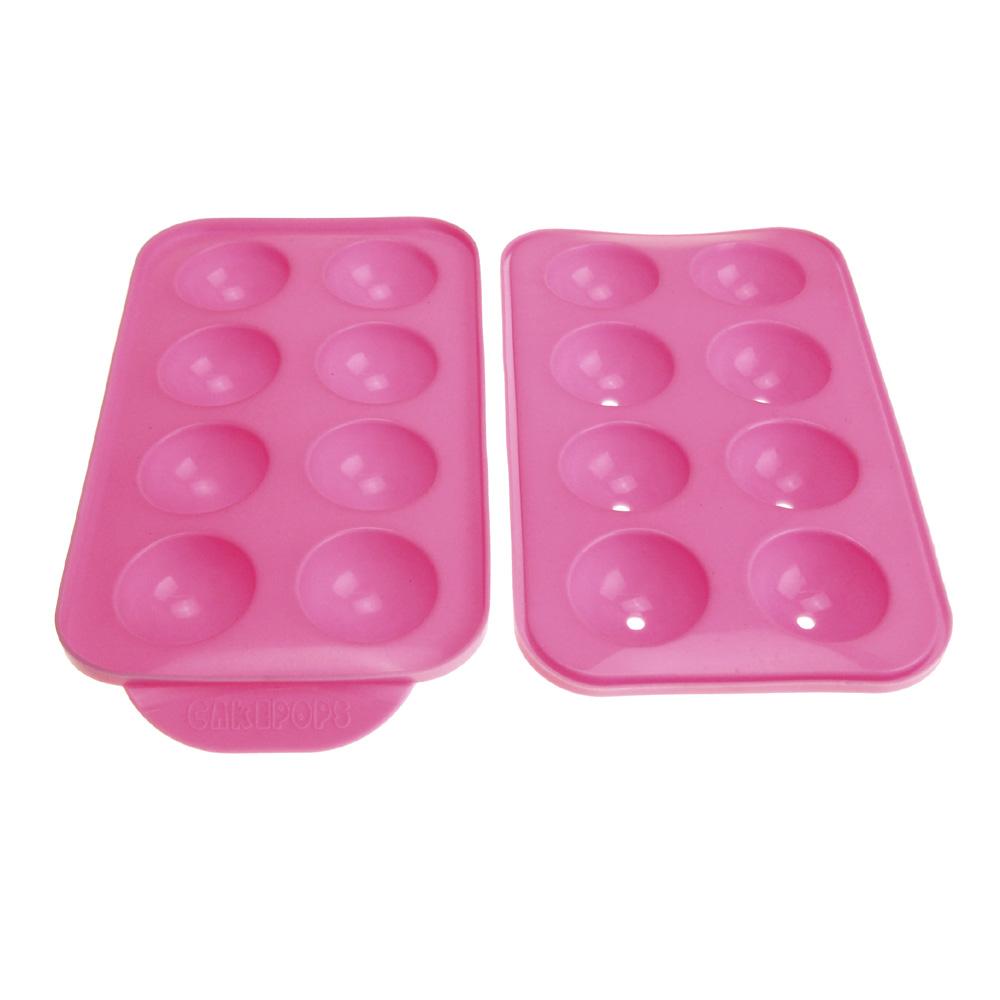 Cake Pop Silicone Mold Set, Pink, 7-1/2-Inch