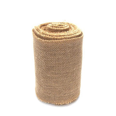 Natural Burlap Roll Sewn-Edge