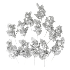 Organza Corsage Flowers, 6-inch, 12-count