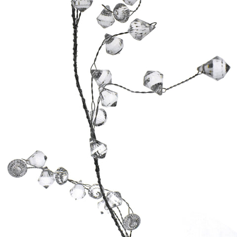 Acrylic Clear Diamond Decorative Garland, 45-Inch